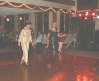 Doing the "Electric Slide" left to right: Barb Simpson Alexander, (behind) Marianne Pushee Luker, Marlyn McKean Cook